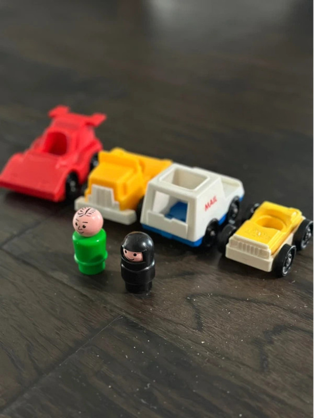 Vintage fisher price cars and people